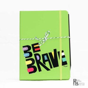 Cuaderno verde "Be brave"