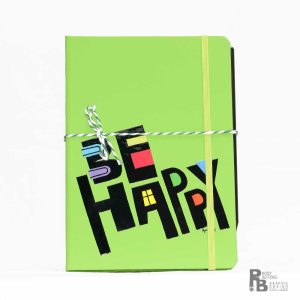 Cuaderno verde "Be happy"