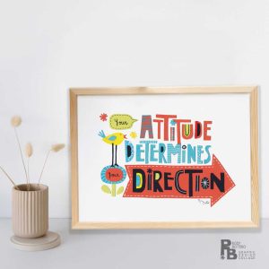 Lámina "Your attitude"